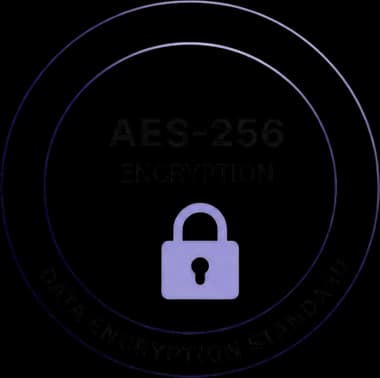 AES-256 Encryption seal — data encryption standard